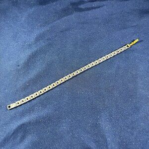 Napier Two-Tone Silver & Gold-Tone Tennis Bracelet 8.5"